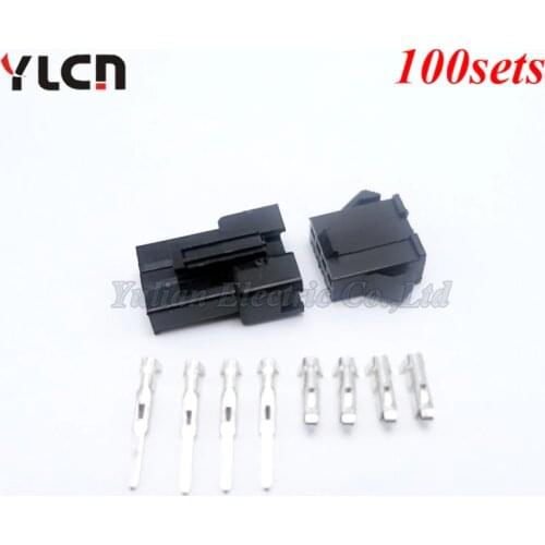 100sets High Quality Connector SM 2Pin Pitch 2.54MM Female and Male Housing + Terminals SM-2P SM-2R JST 2.54MM SM2.54
