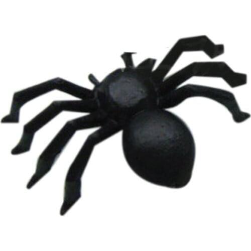 20 PC Halloween creative spoof Plastic Black Spider Joking Toys halloween Decoration Realistic Trick Toys AS70