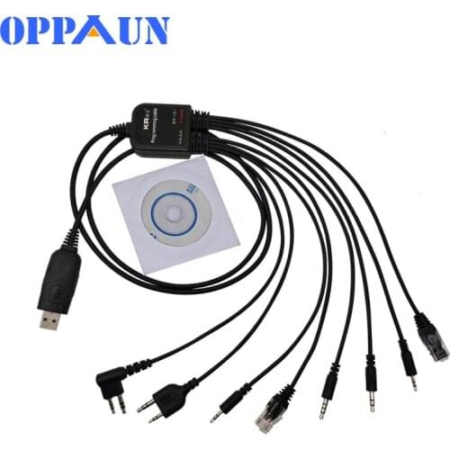 2019 8 in 1 Computer USB Programming Cable for kenwood baofeng motorola yaesu for icom Handy walkie talkie car radio CD Software