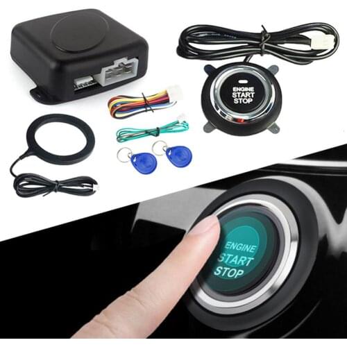 12V Car Smart Alarm System Anti-theft Engine Start Stop Button Operation Key