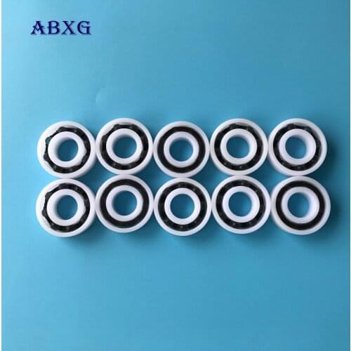 Free shipping 50pcs 624 POM plastic deep groove ball bearing 4x13x5mm with glass balls