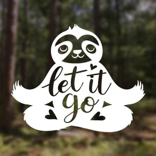 Black/Sliver Let it Go Relax Car Sticker Laptop Decor Removable Waterproof Window Body Decal CL995
