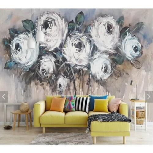 Custom floral wallpaper, vintage rose flower mural for living room bedroom sofa TV background home decor wallpaper