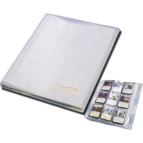 Carzy Kids Transparent MGT Cards Album With 9 Pockets Pages Hold 144 Cards For Magicalal/PKM/FOW/YGO