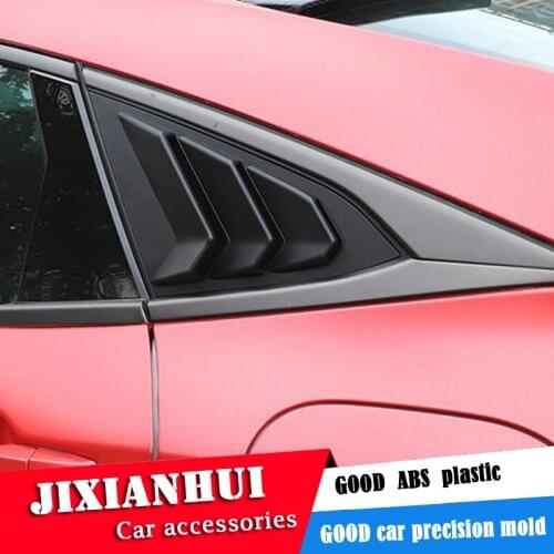 For honda CIvic 2016-2019 Sedan ABS Rear Door Window shades Louver Frame Window Sill Molding Cover Sticker Trim