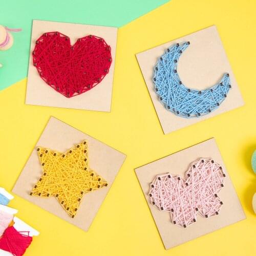 Nail winding painting childrens creative gift kindergarten diy handmade material bag toy craft kit
