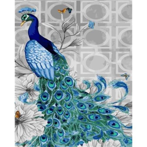 PAINTBOY Framed Pictures Painting By Numbers of Animal Handwork Canvas Oil Painting Home Decor For Living Room