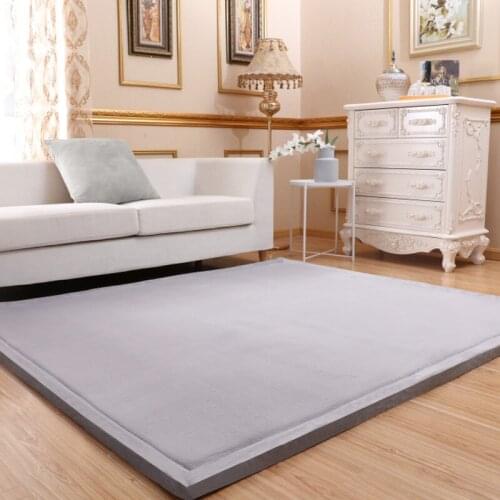 Coral fleece carpet childrens tatami play mats soft 2cm thick area rug for living room bedromm kids carpet home custom