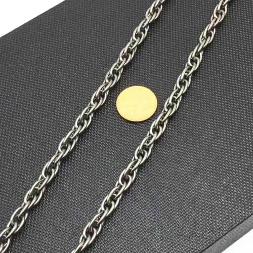 Pure titanium necklace Casual Jeans Chain Custom Fashion Accessories Light Weigh 53 g for Hip hop