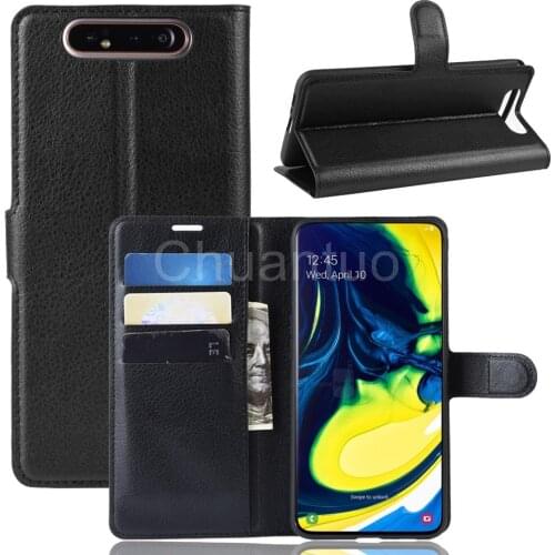 Fashion Wallet PU Leather Case Cover For Samsung Galaxy A80 A90 A805F Flip Protective Phone Back Shell With Card Holders