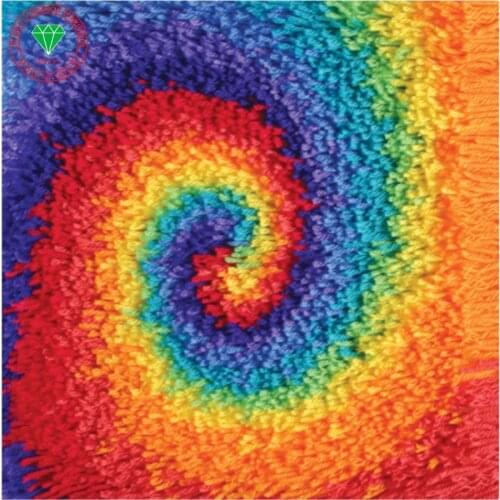 Rug Needlework Latch hook rug kits Cross-stitch carpet cushion Patchwork diy pillowcase embroidery thread Knitting Home Decor