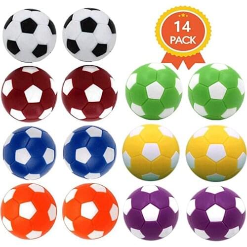 14Pcs 36mm Table Soccer Football Replacement Balls Resin Mini Colorful Official Tabletop Game Ball Indoor Entertainmen Footballs