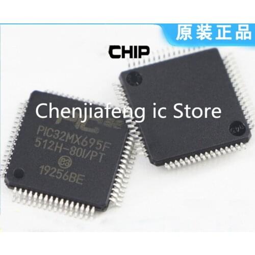 2PCS~10PCS/LOT PIC32MX695F512H-80I/PT QFP64 New original