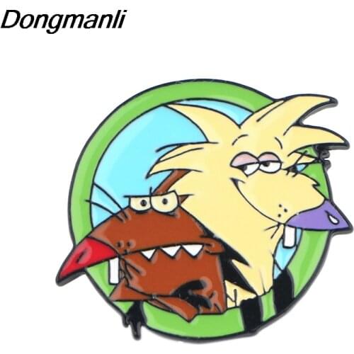 P4344 Dongmanli Anime Beaver Enamel Pins Metal Collar Pins Brooches for Women Brooch Jewelry Lapel Badge Gift