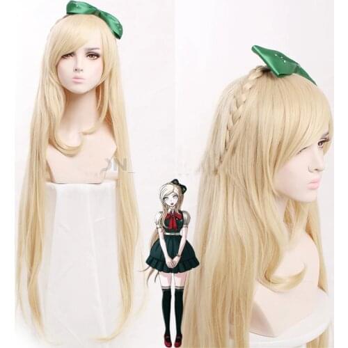 Super Danganronpa 2: Sayonara Zetsubo Gakue Cosplay Wigs Sonia Nevermind Wigs Long Synthetic Hair Perucas Cosplay Wig + Wig Cap