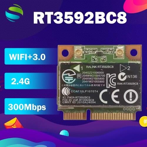 RALINK Rt3592 rt3592bc8 Dual band 300Mbps Wifi half 4530s 4730s Card 630813-001 SPS: Wireless PCI-E 4430s For hp Mini 4230s