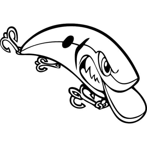 S51061 Various Sizes/Colors Car Stickers Vinyl Decal Fishing Lure Motorcycle Decorative Accessories Creative Waterproof