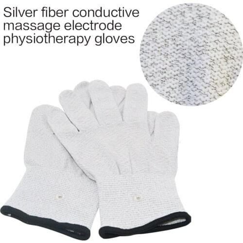 Silver conductive fiber Massage gloves for TENS/EMS for physical therapy Hand Massage Anti-static/Anti-skid electrode gloves
