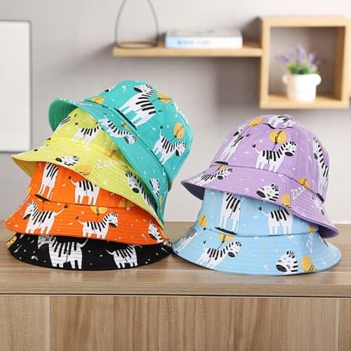 Baby Boy Girl Hat Cap for Children Kids Toddlers Panama Bucket Fishing Floppy Sun Hat Boys Girls Cartoon Fashion 2-4 years old