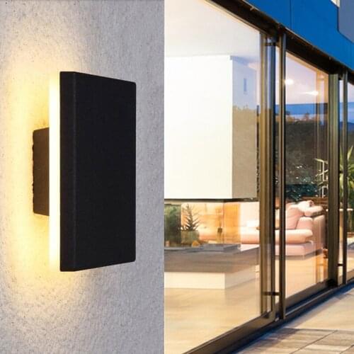 Nordic Outdoor Wall lamp Waterproof Porch Garden Aisle Corridor Wall Lighting Indoor Round/Square Living room Stair Wall light