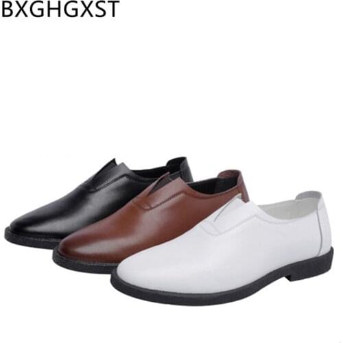 Loafers men dress shoes Genuine leather shoes men classic luxury brand brown dress italian wedding shoes men formal slip dress