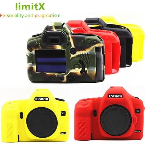 High Quality Soft Silicone Armor Skin Case Body Protective Cover DSLR Camera bag for Canon EOS 5D Mark II 5D2 5DII