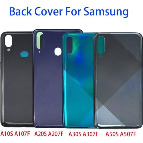 New Back Glass Rear Cover For Samsung A10S A20S A30S A50S Battery Door Housing Battery Back Cover Panel Replacement Part