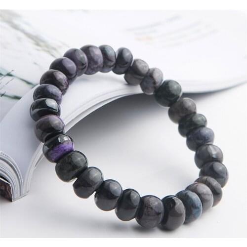 11mm Genuine Natural Purple Sugilite Gems Stone Marquise Abacus Bead Stretch Crystal Bracelets For Woman