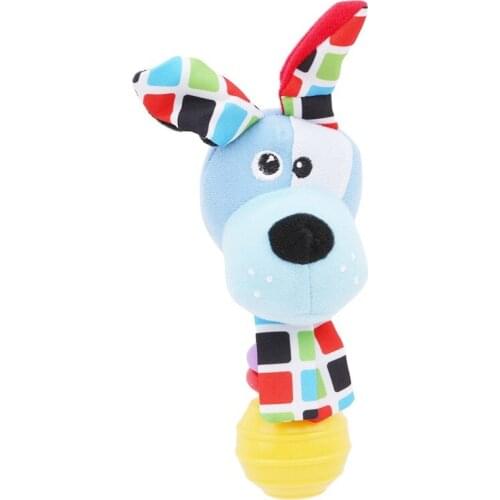 1PC Plush Baby Rattles Animal Shape Rattle Toy Hand Bells Cute Rabbit Hand Bells Newborn Infant Early Educational Toys 0-12M