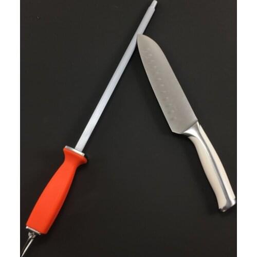 12 Inch Afilador Knife Sharpening Rod Professional Kitchen Knives Sharpener Sharpening Stone Carbon Steel Sharpening Steel