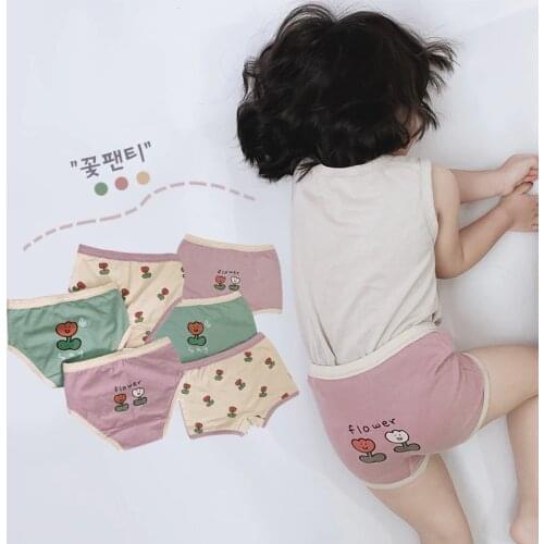 3 Pieces Lot Kid Girls Underwear Cotton Panties Shorts Toddler Boxers Baby Short Briefs Cartoons Children Funny Cute Underpants