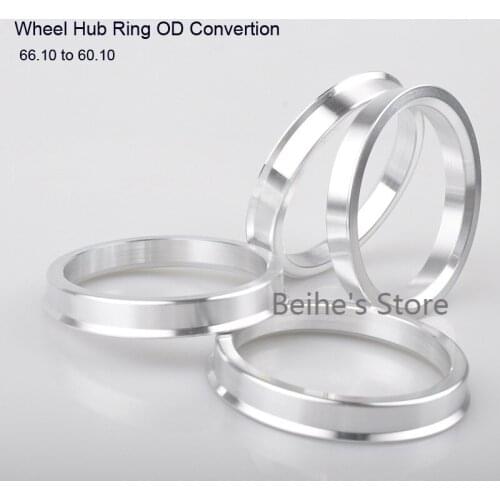 4pcs Wheel Hub Center Rings Aluminum Alloy Centric Hub Ring OD 66.1MM to ID 60.1MM