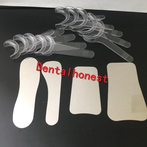 4pcs Intraoral Dental Clinic photography Mirror + 10pcs Retractor Cheek Lip Mouth Opener