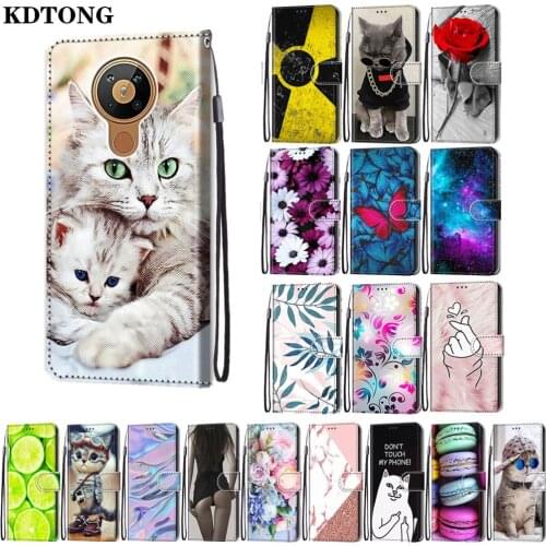 Painted Phone Case for Nokia 5.3 5 3.4 3 2.3 Fundas Latest Flip PU Leather Card Slot Wallet Magnetic Stand Full Protection Cover
