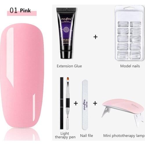 Nail Art Extension Gel Crystal Nail Art Paper Free Support Solid Manicure Top Lacquer Quick-drying Model Extension Gel SetTSLM1