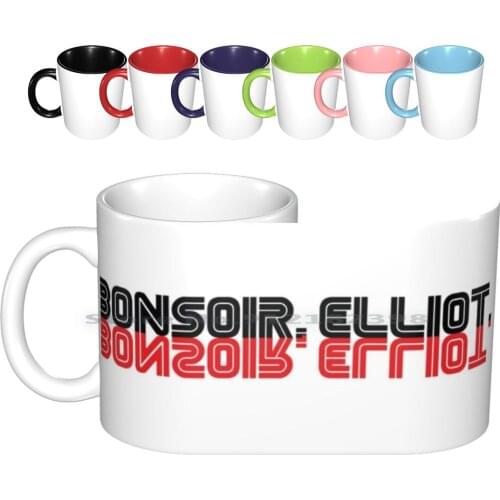 Bonsoir , Elliot. Ceramic Mugs Coffee Cups Milk Tea Mug Bonsoir Elliot Mr Robot Mr Robot Tyrell Wellick Elliot Alderson