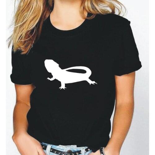 Harajuku T Shirt Women Tops Funny Bearded Dragon Print Women Tshirt Summer Casual Short Sleeve Tee Shirt Femme Camiseta Mujer