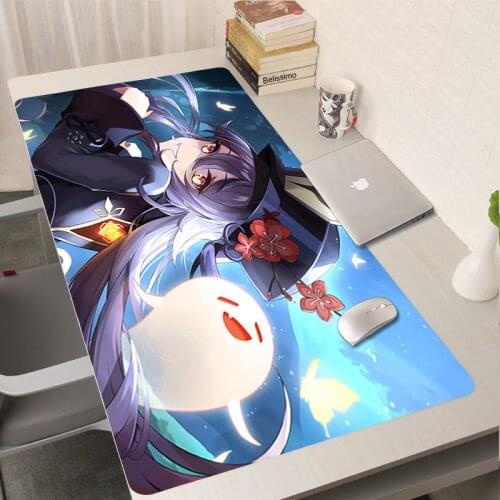 Hu Tao Genshin Impact Gaming Accessories Mouse Pad Mousepad Anime Mausepad Mice Keyboards Computer Peripherals Office Desk Mats