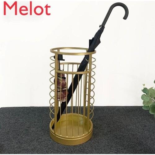 Customized Luxury Golden Creative Umbrella Storage Rack Fashion Home High-End Floor Umbrella Storage Rack