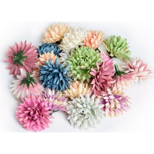 10pcs/lot artificial flower 4CM silk carnation flower head wedding party home decoration DIY wreath gift box scrapbook craft