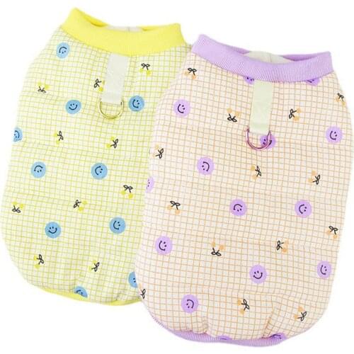 Plaid Pet Cat Clothes Hoodie Coat Winter Dog Jacket With D-Ring Harness Vest For Leash Yellow Purple Costume Outfit Poodle Pug L