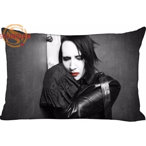 Hot Nice Marilyn Manson Rectangle Pillowcase zipper Wedding Custom Pillow Case For Bedroom A3.27#78