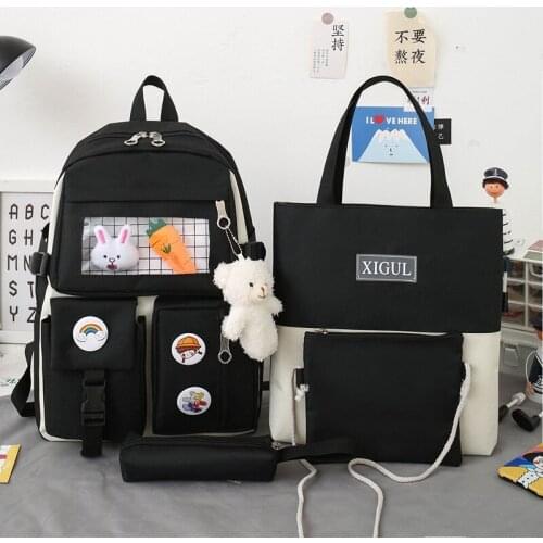 Fashion Women Backpack Kawaii School Bag Mochila Cute School Bag For Teenager Girls Waterproof Travel Backbag Rucksack Scoolbag