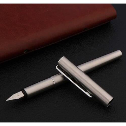 New High quality stainless steel fountain Pen 0.38mm signature pen calligraphy pen Stationery Office school supplies Writing