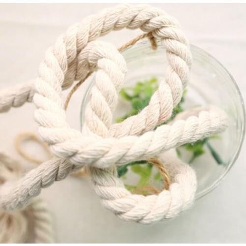 Fabric Cotton Knitted Twisted Bag Decoration Rope Coarse 1CM(0.39'')10Meter/Lot DIY Craft Braided Cord Handmade Patchwork Rope