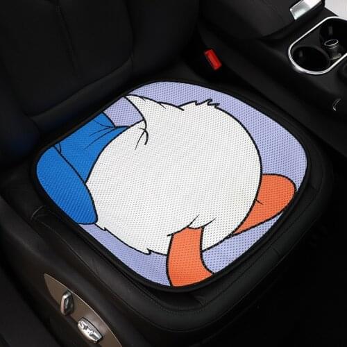 Disney Mickey Mouse Universal Car Seat Summer Cover Cushion Anti-slip Front Chair Seat Breathable Net Pad Protector Seat Covers