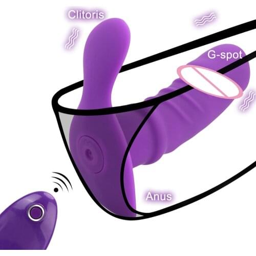 G-spot Massager Wearable Dildo Vibrator Clit Vagina Stimulator Wireless Remote Control 12 Speed Sex Toys for Women
