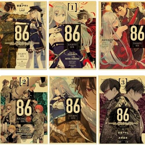 Vintage Anime Run through the battlefront 86 Eighty six Poster Room Decor Art Home For Living Room Prints