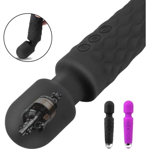 Female Masturbation Vagina Anal Clitoris Stimulate Sex Toys for Woman Body Massger Magic AV Wand Vibrator 8 Speeds 20 Modes