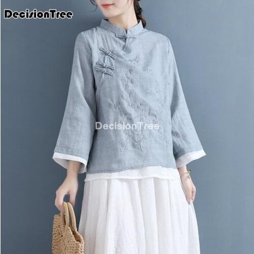 2021 women qipao chinese traditional cheongsam blouse lady elegant satin clothing short sleeve classic vintage tang suit